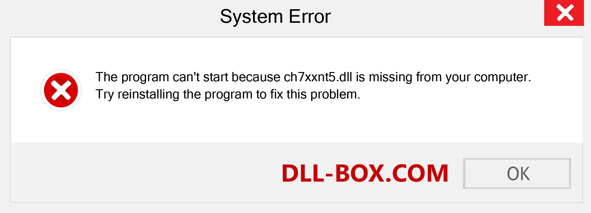  ch7xxnt5.dll file is missing?. Download for Windows 7, 8, 10 - Fix  ch7xxnt5 dll Missing Error on Windows, photos, images
